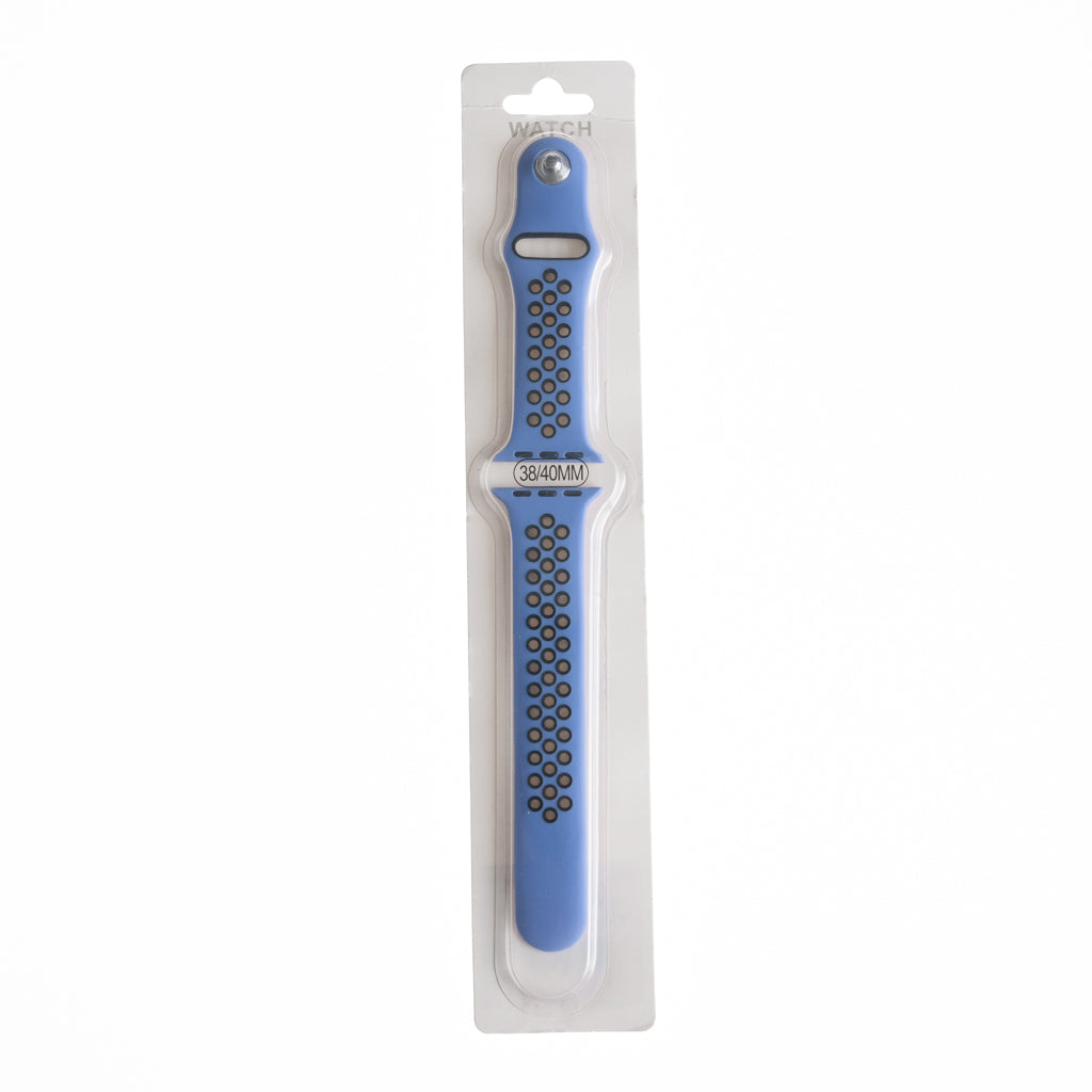Accesorio el Rey Pulsera Tipo Nike Apple Watch 38 / 40 / 41 Mm Color Azul Indigo / Negro | TOP MOVIL Guatemala