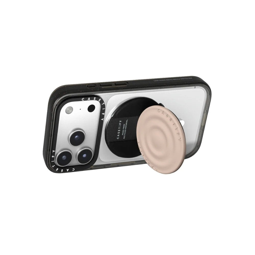 Accesorio Casetify Grip Stand Ripple Magsafe beige