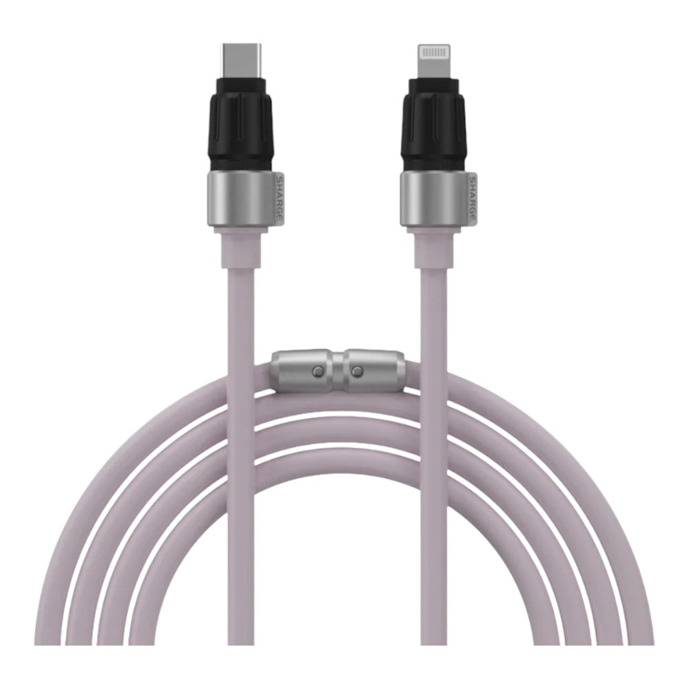 Accesorio sharge lightning phantom cable lightning to c color morado