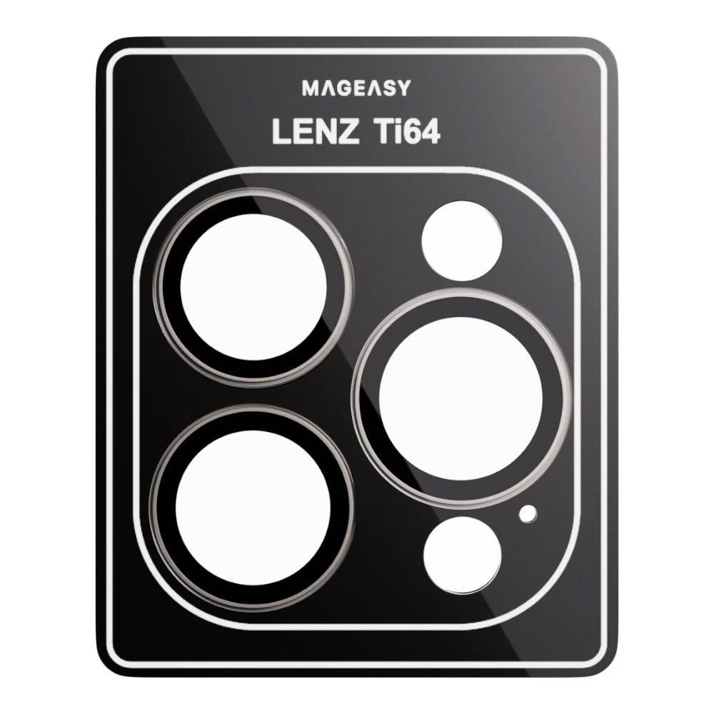 Accesorio mageasy vidrio templado camara iphone 16 pro max - iphone 16 pro lenz sapphire lens protector for 2024 iphone 3 lenses color gris