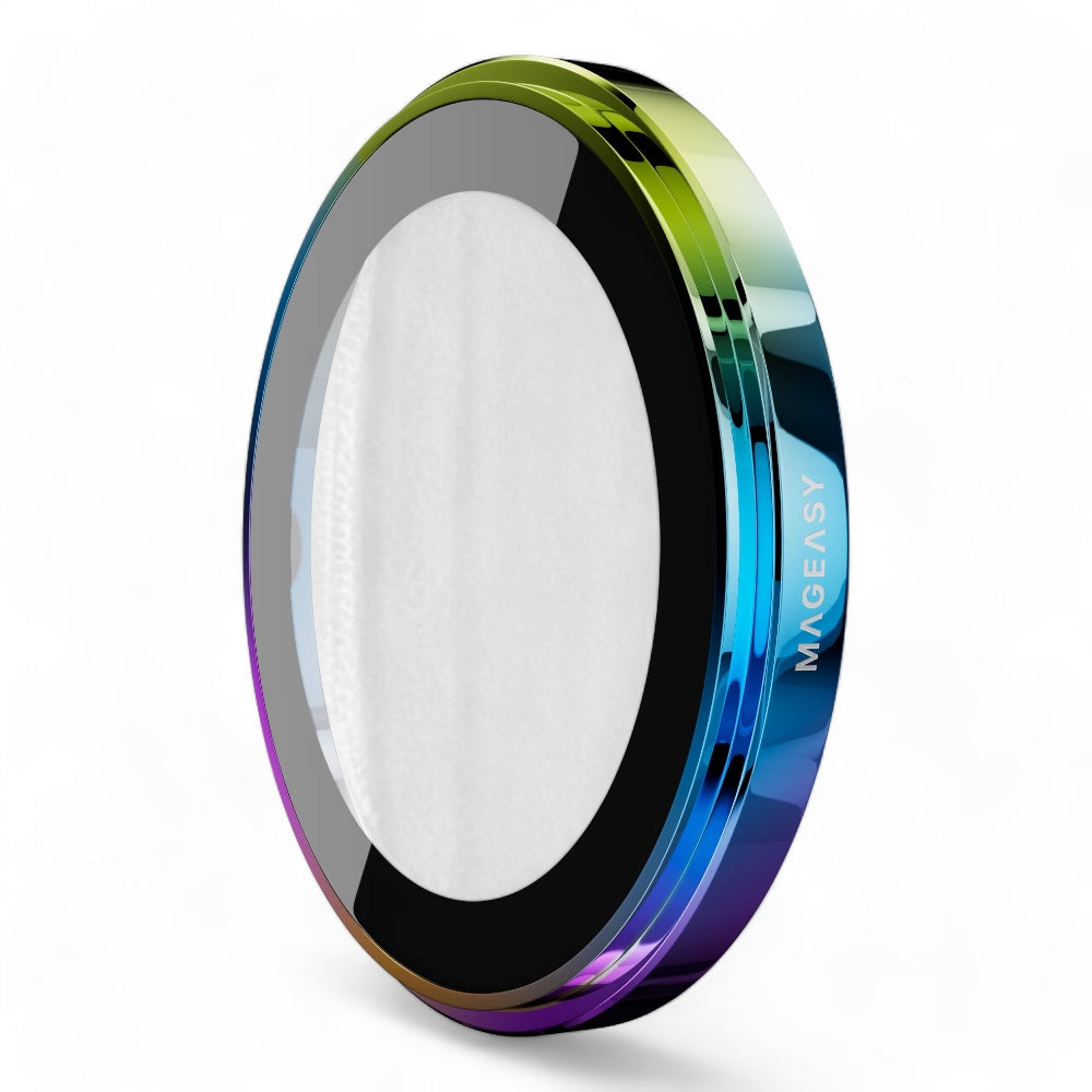 Accesorio mageasy vidrio templado camara iphone 16 lenz sapphire lens protector 2 lenses / 2 lenses large iridescent color multicolor