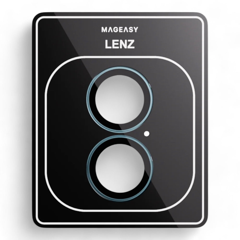 Accesorio mageasy vidrio templado camara iphone 16 lenz sapphire lens protector 2 lenses / 2 lenses large vista blue color celeste