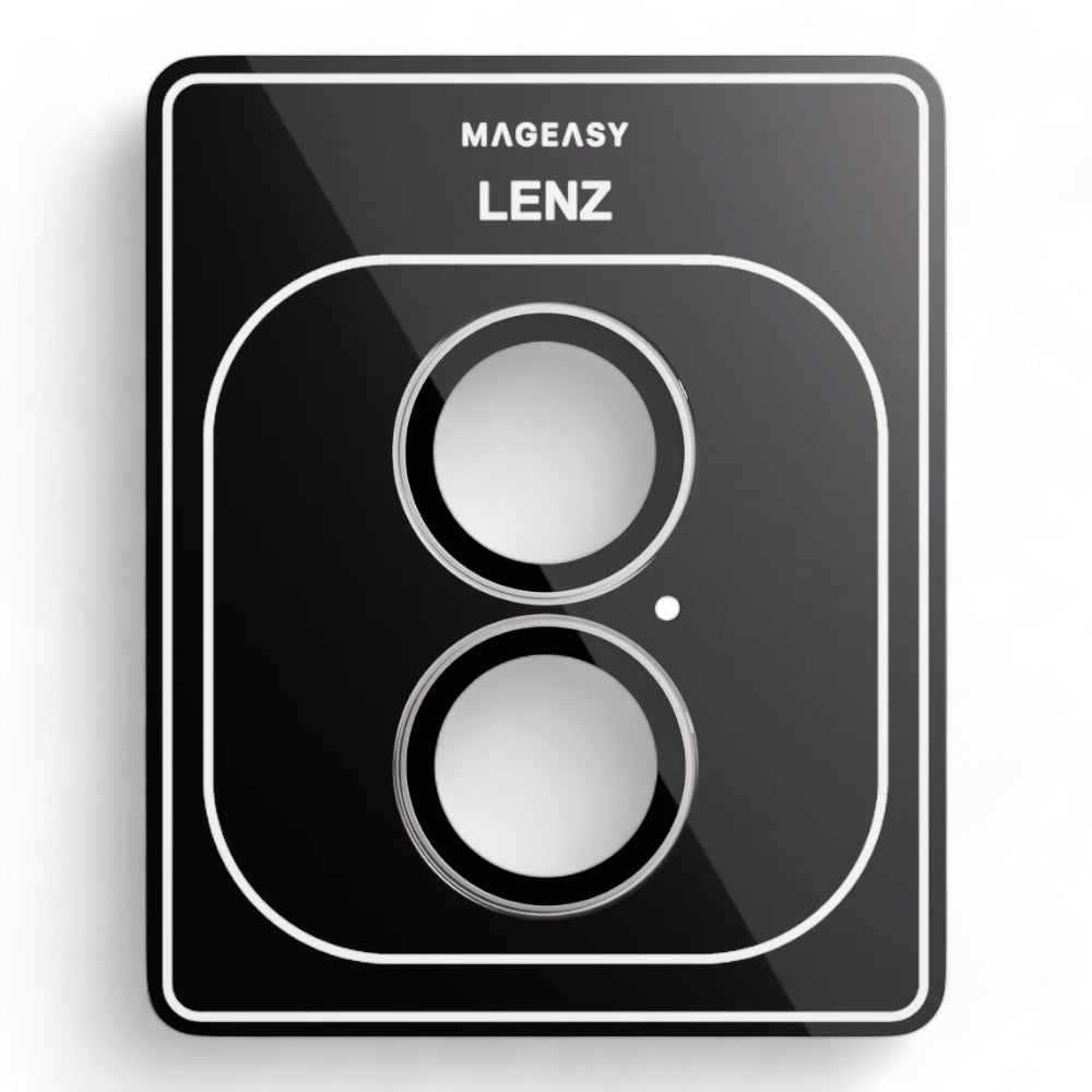 Accesorio mageasy vidrio templado camara iphone 16 lenz sapphire lens protector 2 lenses / 2 lenses large color blanco