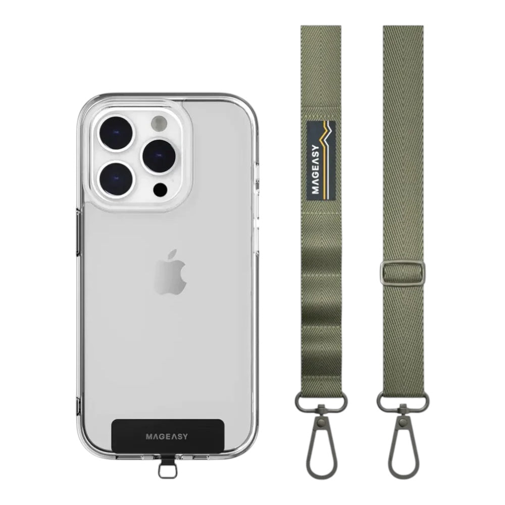 Accesorio mageasy strap 20 mm para cualquier celular color verde militar