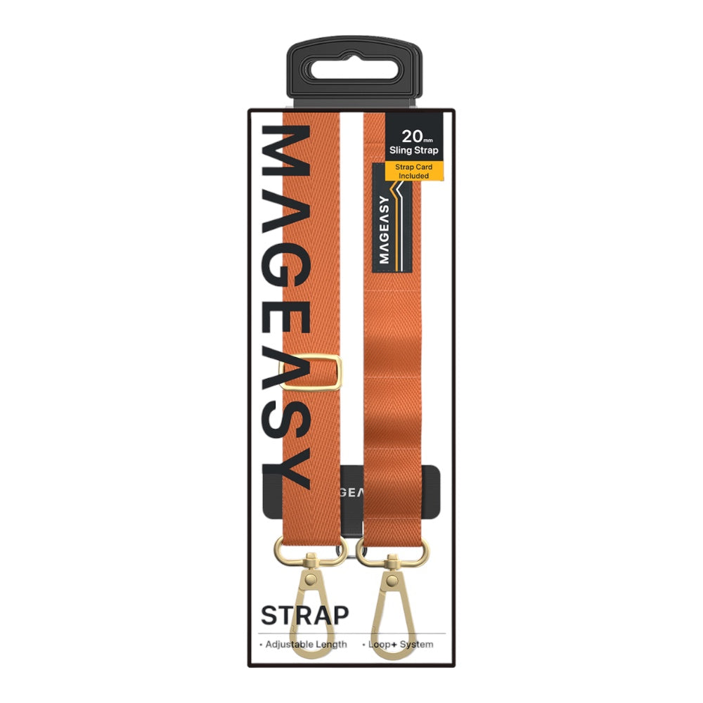 Accesorio mageasy strap 20 mm para cualquier celular color naranja