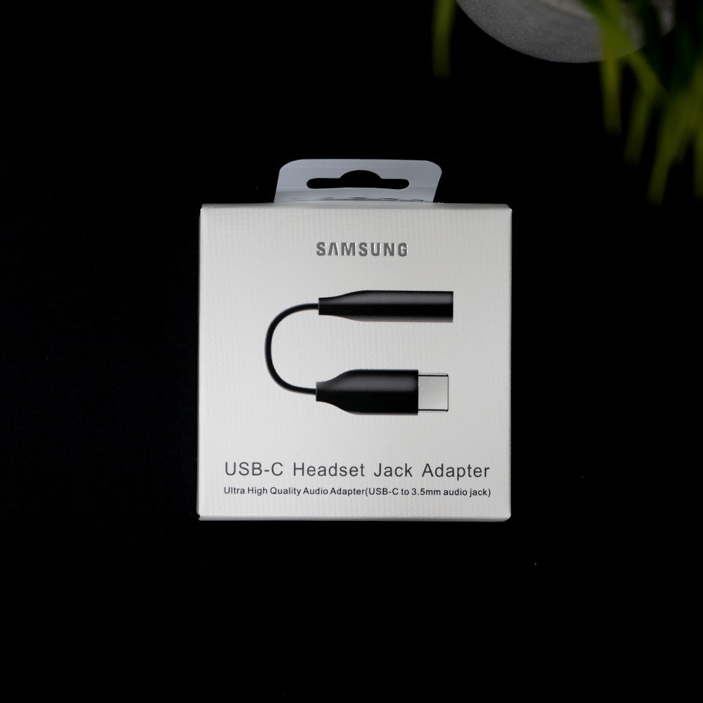 Cable Samsung Adaptador Auxiliar Tipo C a Plug 3.5 Mm Color Negro