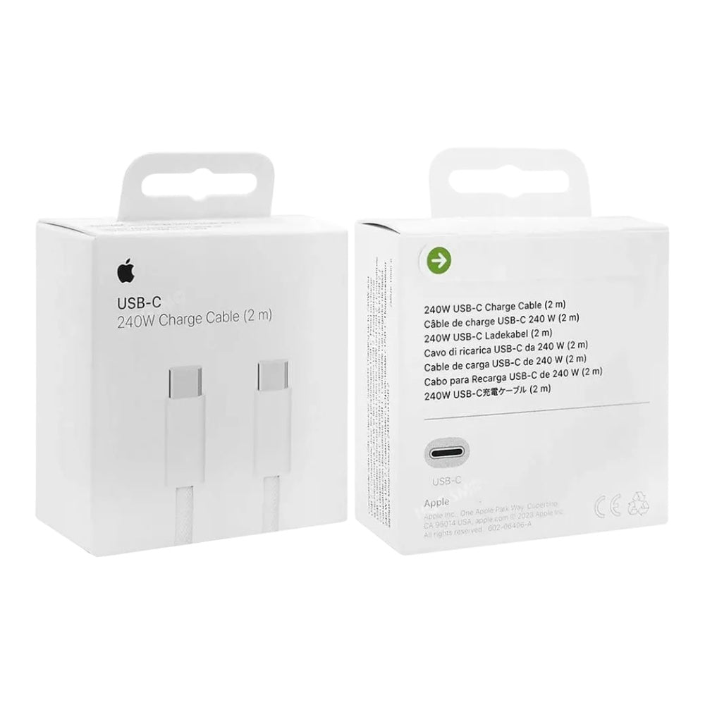 Cable Apple Tipo C a Tipo C 240w Trenzado 2m Blanco - 0510600300040041