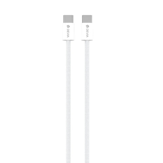 Cable Devia C To C PD 60W Woven - Blanco - 0510605700010041