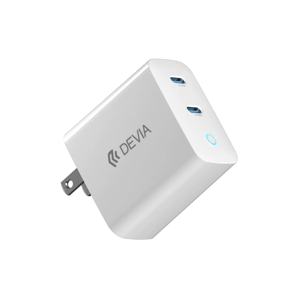 Cargador devia carga rapida extreme speed series pd 45w 2c color blanco