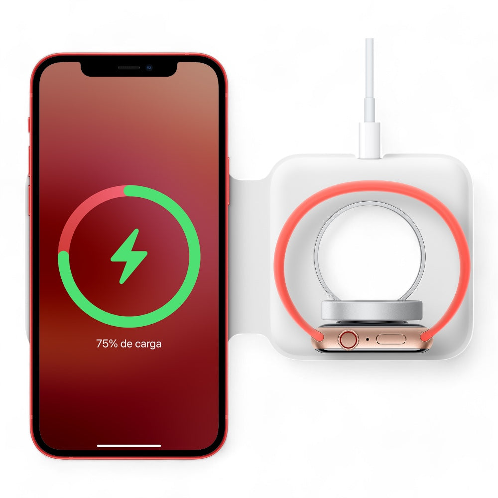 Cargador apple magsafe duo color blanco