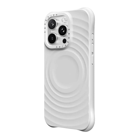 Estuche CASETiFY MagSafe Ripple para iPhone 17 Pro Max - blanco