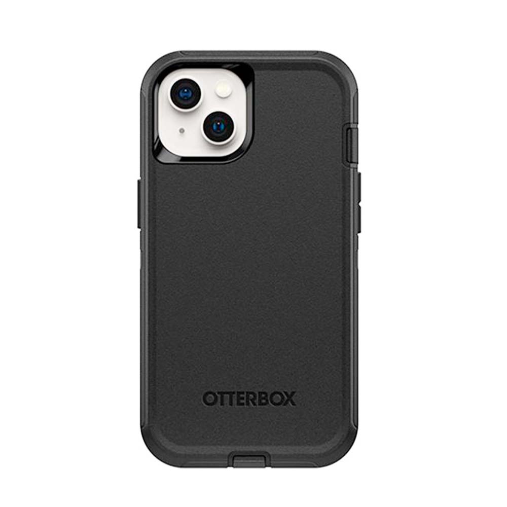Estuche otterbox defender con clip color negro modelo iphone 15