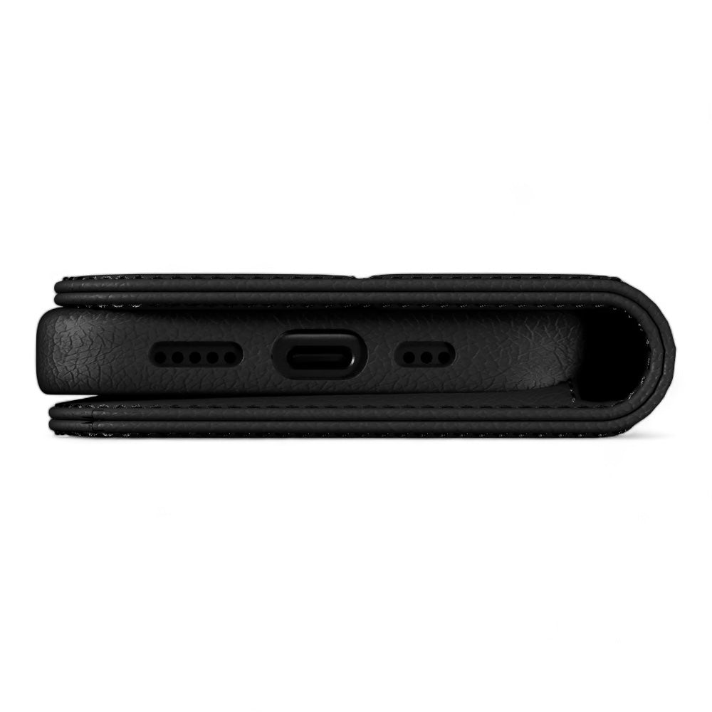 Estuche switcheasy folio iphone 16 plus card folio m leather flip phone case with stand color negro