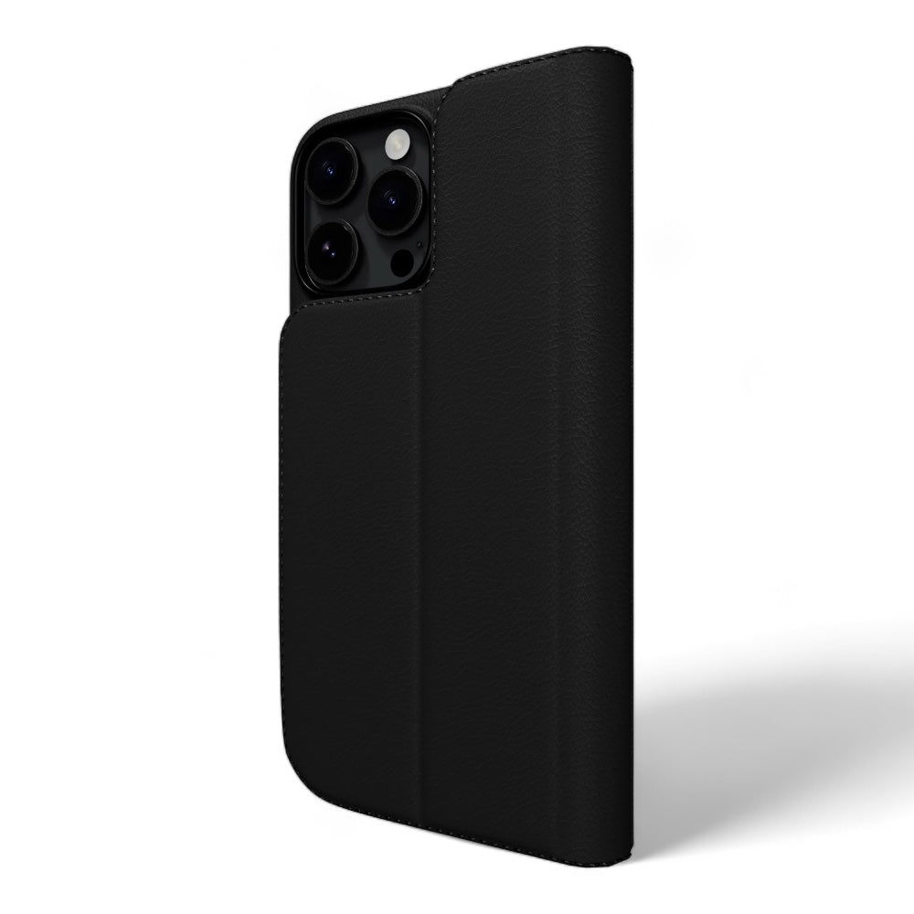 Estuche switcheasy folio iphone 16 pro card folio m leather flip phone case with stand color negro