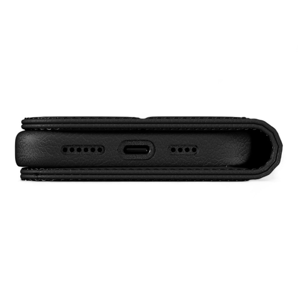 Estuche switcheasy folio iphone 16 pro card folio m leather flip phone case with stand color negro