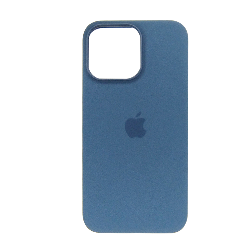 Estuche apple magsafe iphone 15 pro max silicone ( storn blue )  color azul suave