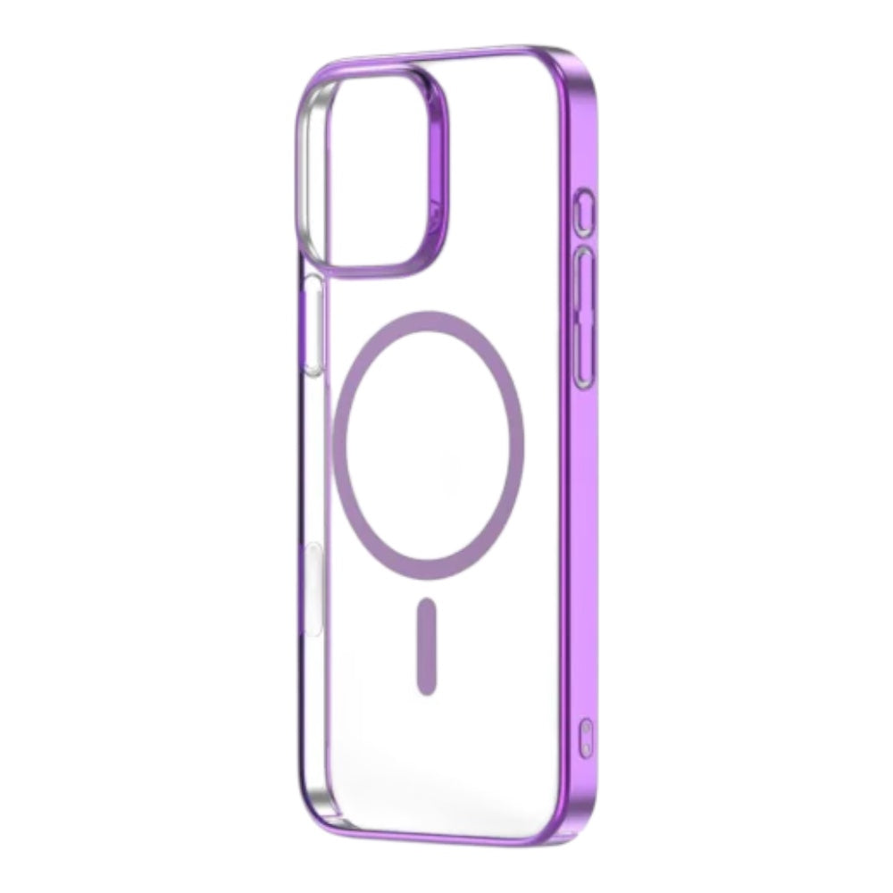 Estuche devia magsafe iphone 16 glimmer magnetic series case(pc) color fucsia