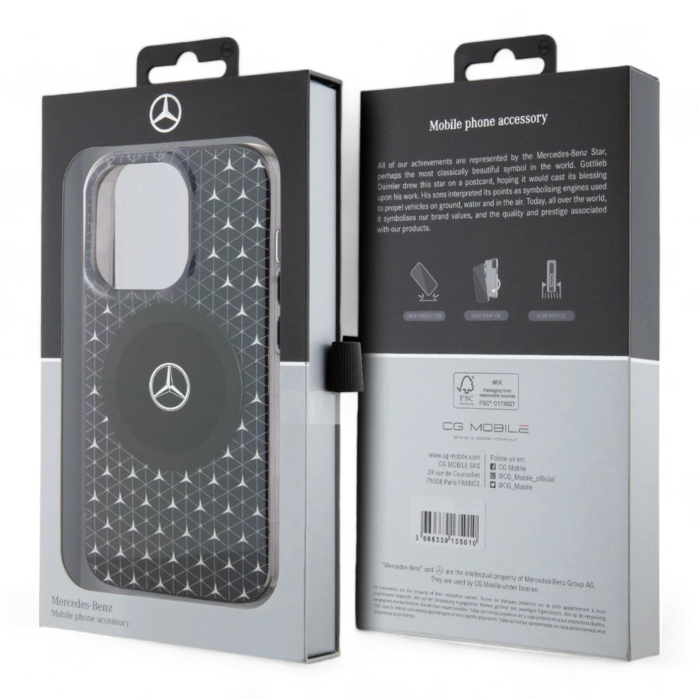 Estuche Mercedes-Benz MagSafe iPhone 15 - Negro - 0706206100060157