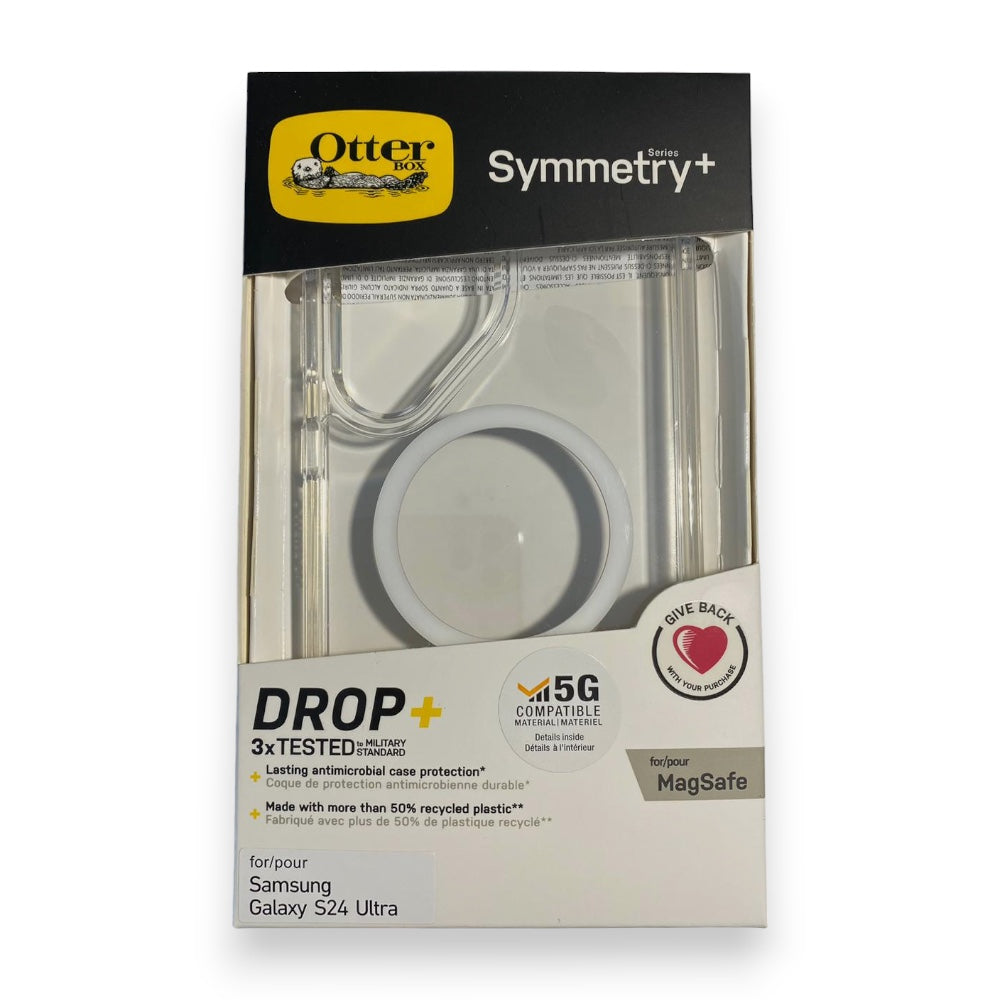 Estuche otterbox symmetry magsafe samsung s23 ultra color transparente/negro