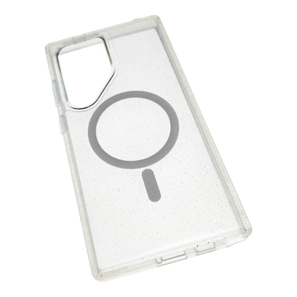 Estuche otterbox symmetry magsafe samsung s24 plus glitter color transparente / rosado