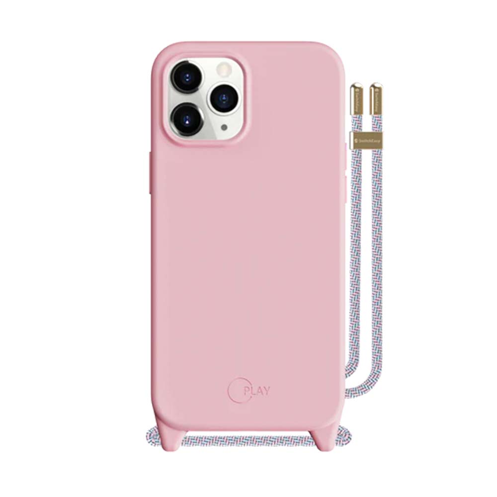 Estuche switcheasy play iphone 12 pro con strap color rosado