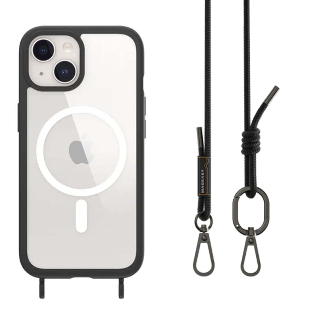 Estuche switcheasy roam iphone 15 m + strap color negro