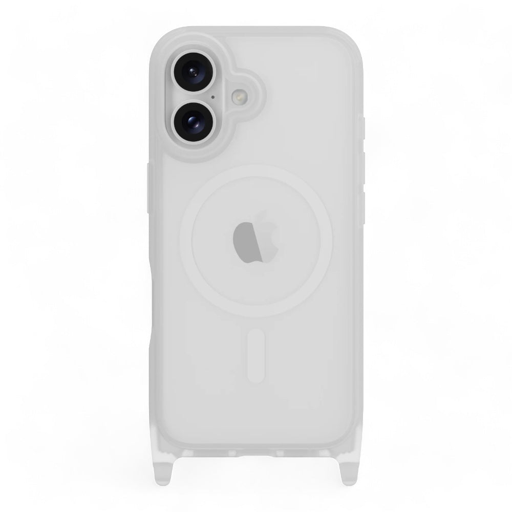 Estuche mageasy roam iphone 16 plus roam m shockproof protective case with lanyard color transparente/negro