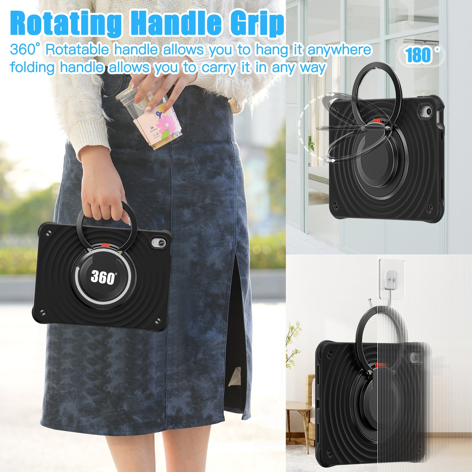 Estuche chief engineer b series modelo ipad 10 th color negro con strap