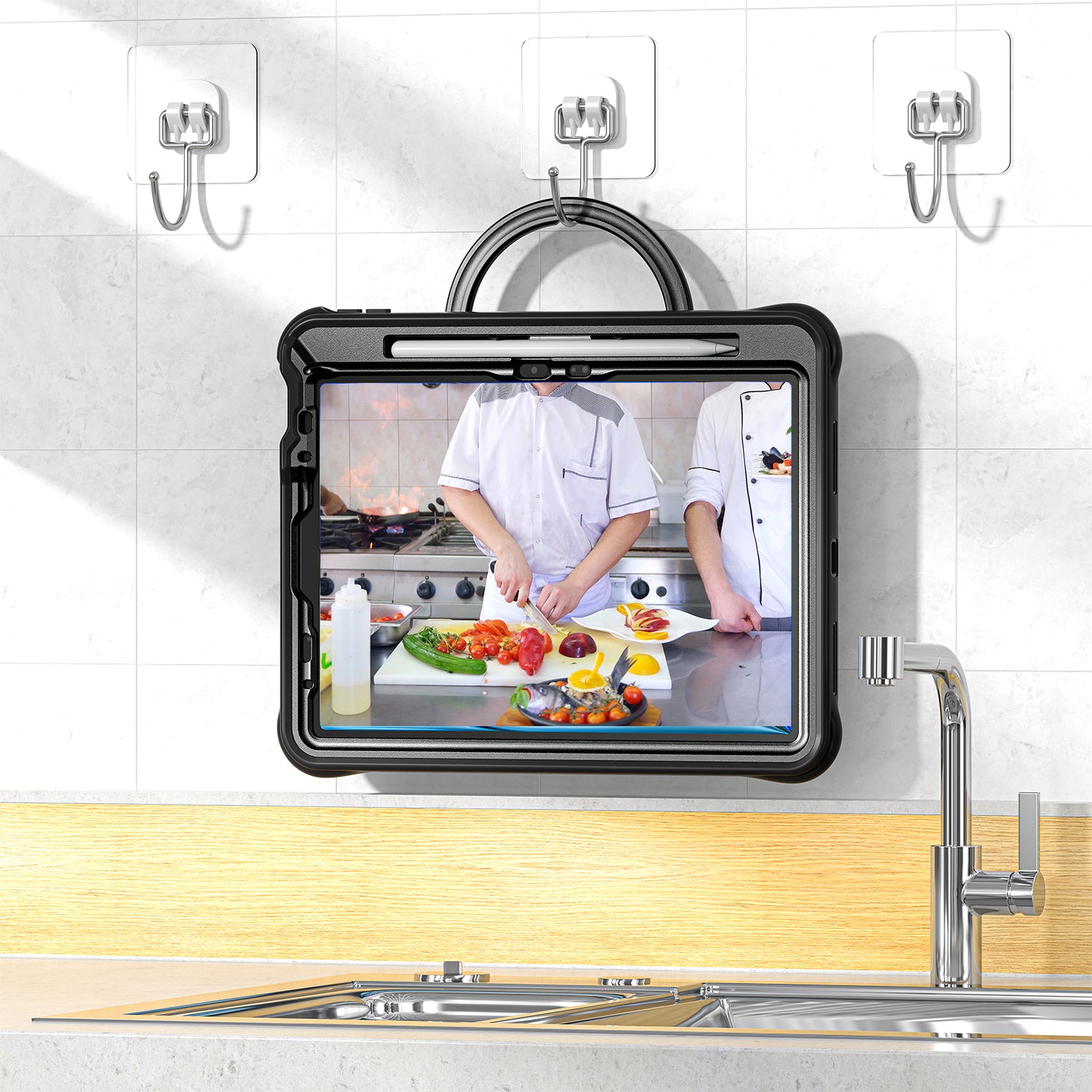 Estuche chief engineer b series modelo ipad air 11 2024 color negro con strap