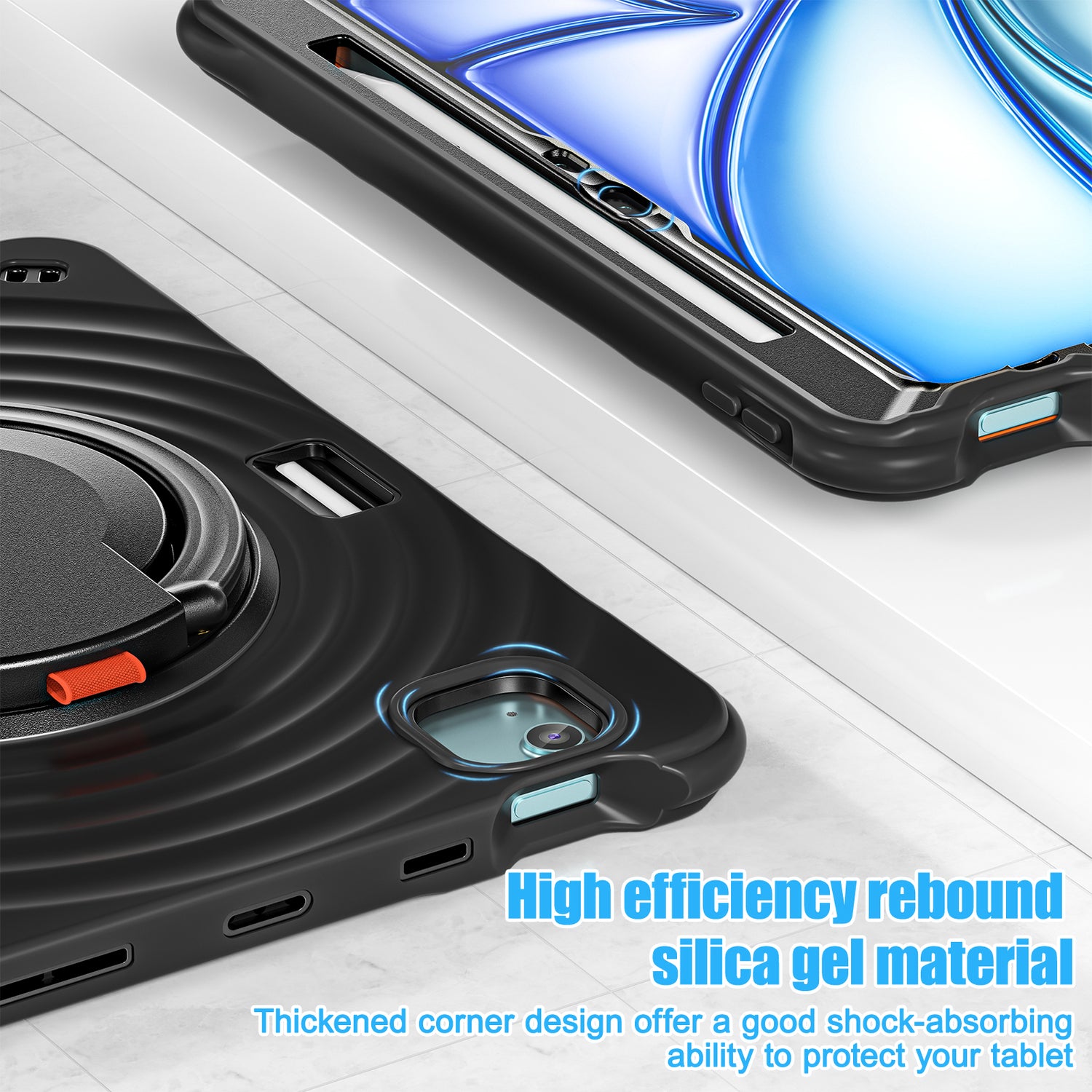 Estuche chief engineer b series modelo ipad air 11 2024 color negro con strap