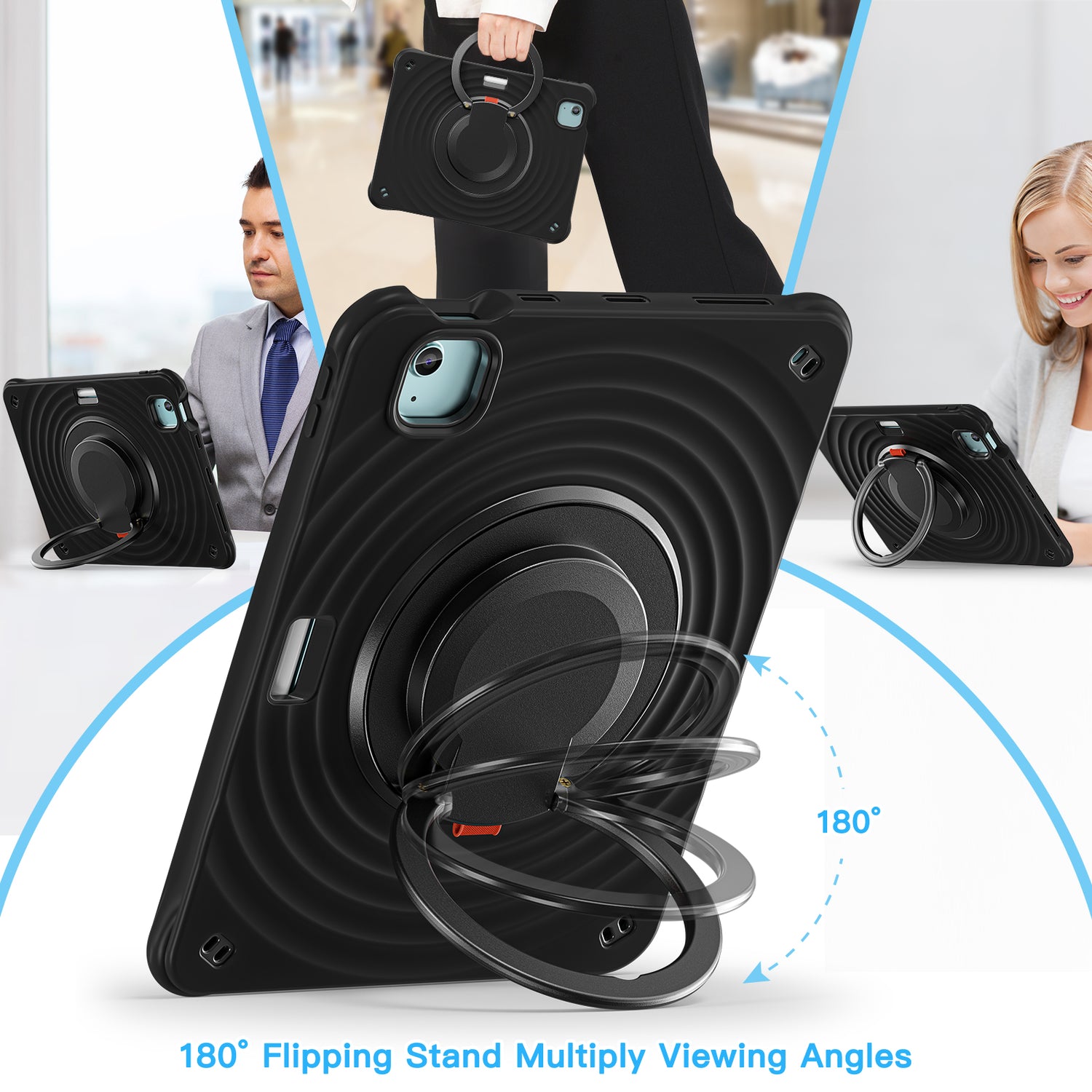 Estuche chief engineer b series modelo ipad air 11 2024 color negro con strap