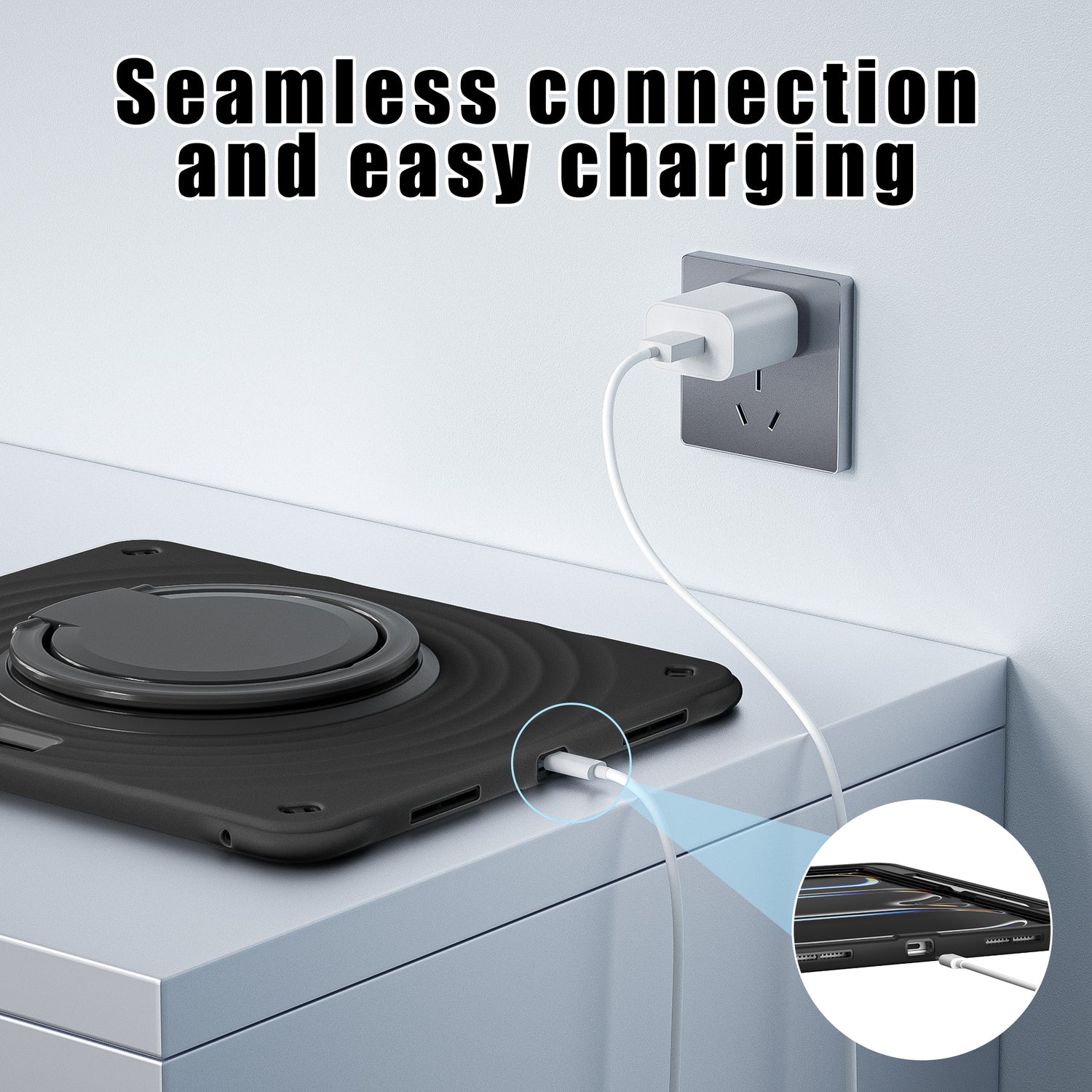 Estuche chief engineer b series modelo ipad pro 13 2024 color negro con strap