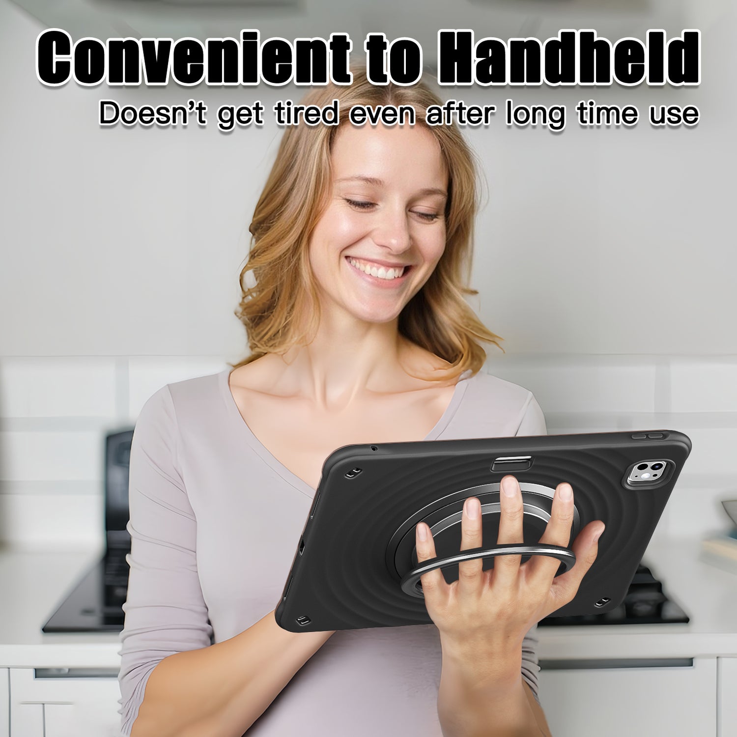 Estuche chief engineer b series modelo ipad pro 13 2024 color negro con strap