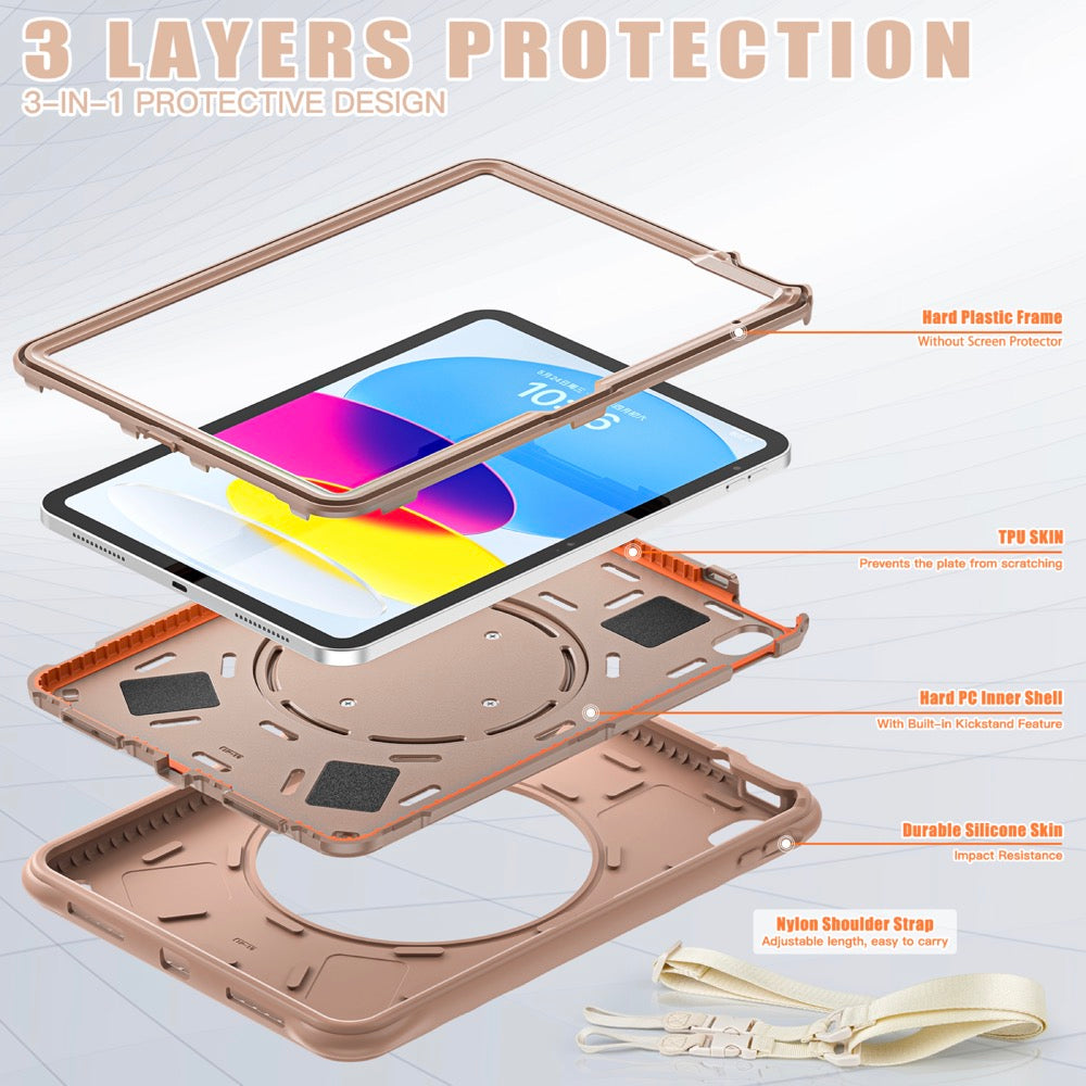 Estuche chief engineer b series modelo ipad 10 th color cafe con strap