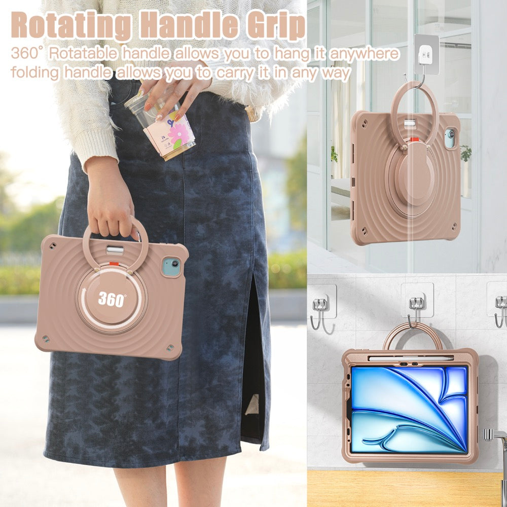 Estuche chief engineer b series modelo ipad air 11 2024 color cafe con strap