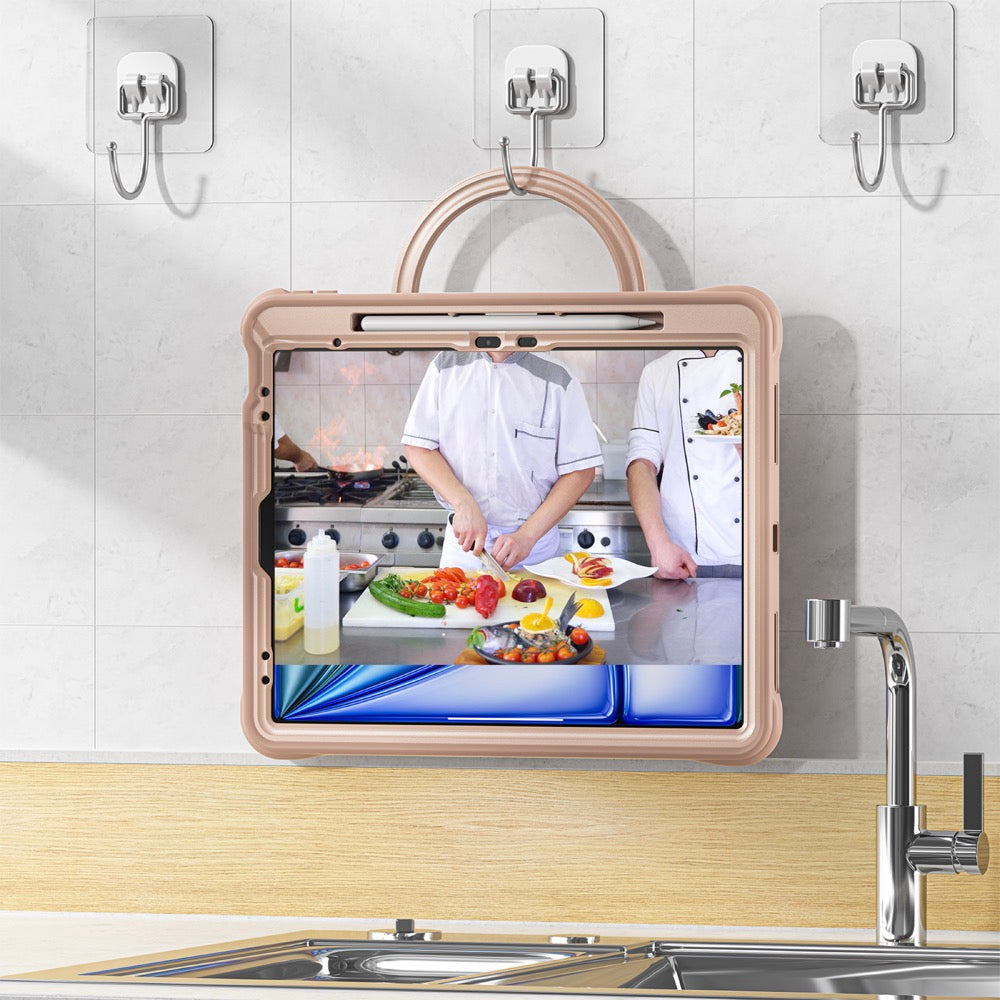 Estuche chief engineer b series modelo ipad air 13 2024 color cafe con strap