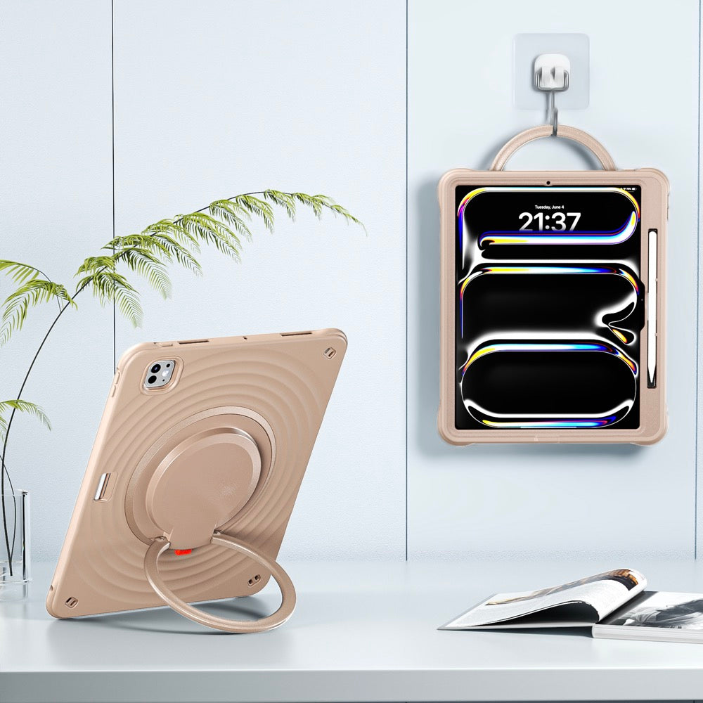 Estuche chief engineer b series modelo ipad pro 13 2024 color cafe con strap