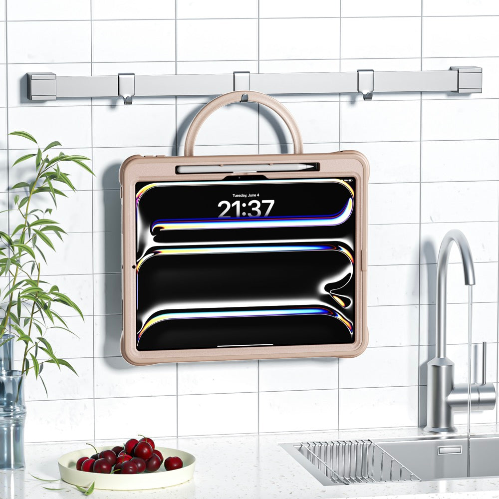 Estuche chief engineer b series modelo ipad pro 13 2024 color cafe con strap