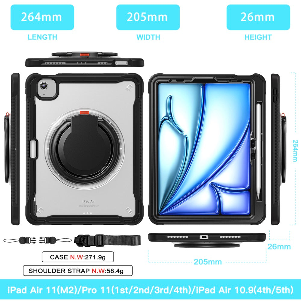 Estuche popeye b series modelo ipad air 11 2024 color transparente sin strap