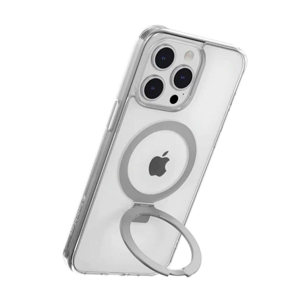 Estuche switcheasy magstand iphone 15 pro magsafe color transparente