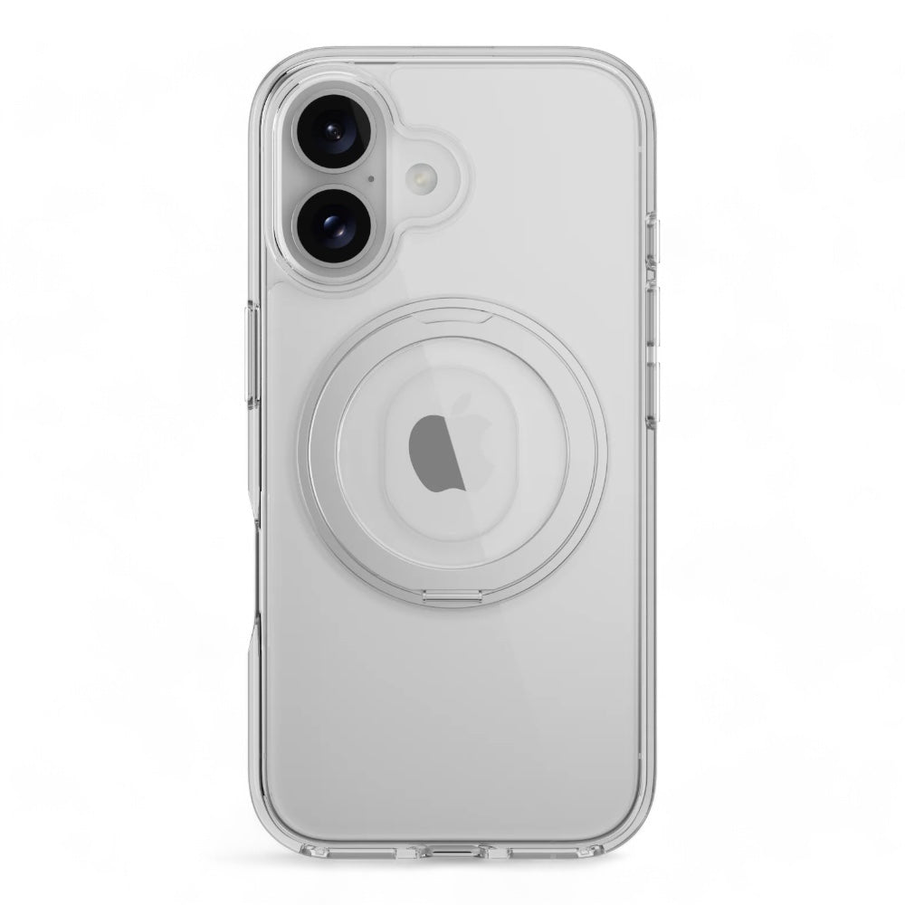 Estuche switcheasy magstand iphone 16 magstand 360 m rotating ring protective case color transparente