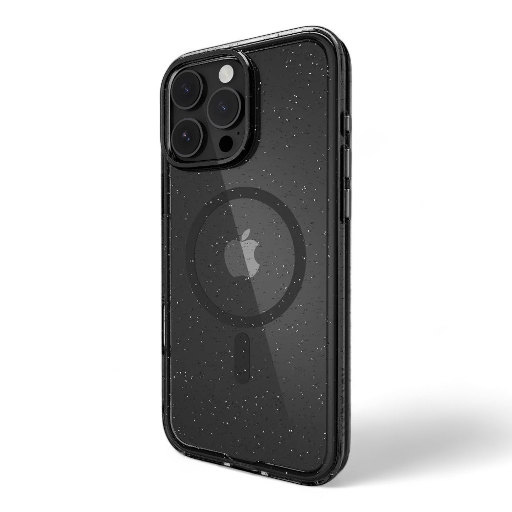 Estuche mageasy skin iphone 16 pro bright m never yellowing shockproof clear case color gris ceniza/gris claro