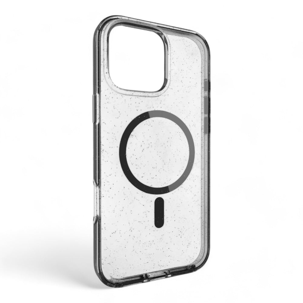 Estuche mageasy skin iphone 16 pro bright m never yellowing shockproof clear case color gris ceniza/gris claro