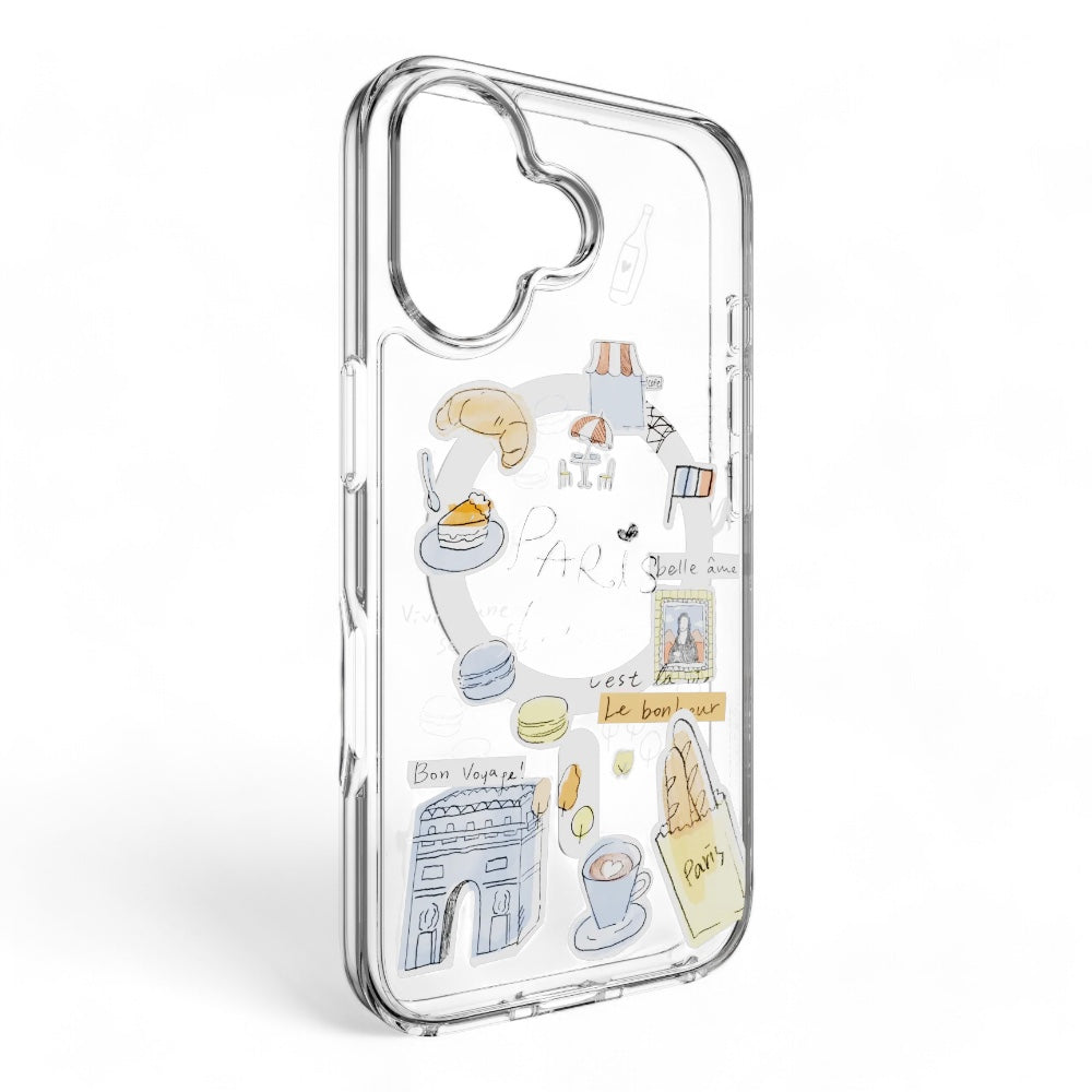 Estuche switcheasy skin iphone 16 plus style m pattern shockproof case paris color multicolor