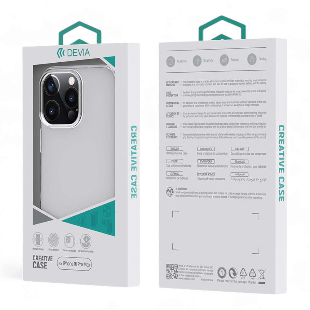 Estuche Devia Skin para iPhone 16 Pro Max - Transparente - 0714405700250215