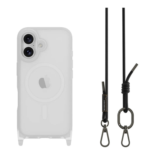 Estuche Mageasy Skin para iPhone 16 Roam M - Transparente/Negro - 0714406400160226