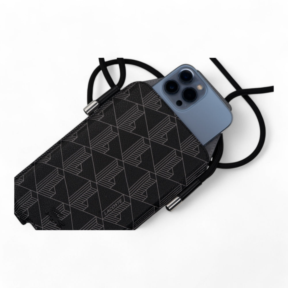 Estuche lacoste skin bolsa universal color negro