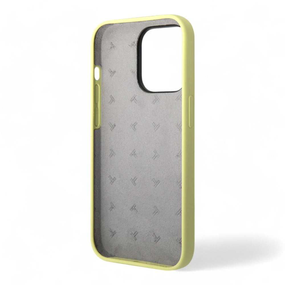 Estuche tumi hc women liquid silicone sage iphone 14 pro max color amarillo
