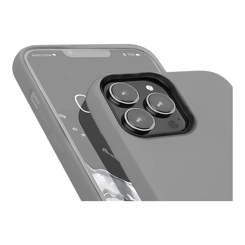 Estuche tumi hc magsafe liquid silicone fog iphone 14 pro max color gris