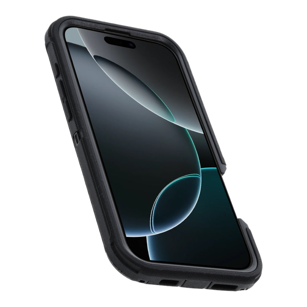 Estuche otterbox defender con magsafe y clip color negro modelo iphone 16 pro max